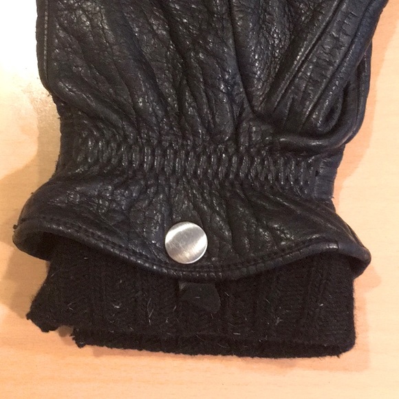 2-in-One Leather Gloves w/ Snap-In Wool Glove Inserts - Picture 5 of 7